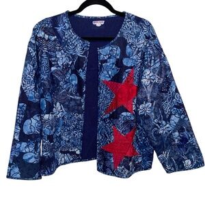 Vintage Jerzees Quilted Jacket Womens Large Patchwork Cat Lover Cats Mature